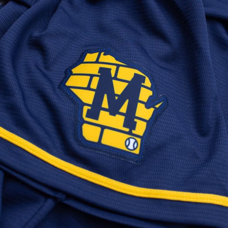 Milwaukee Brewers Stadium Alternate MLB Jersey Navy view 5