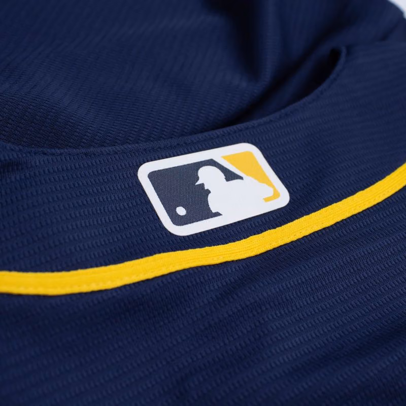 Milwaukee Brewers Stadium Alternate MLB Jersey Navy view 6