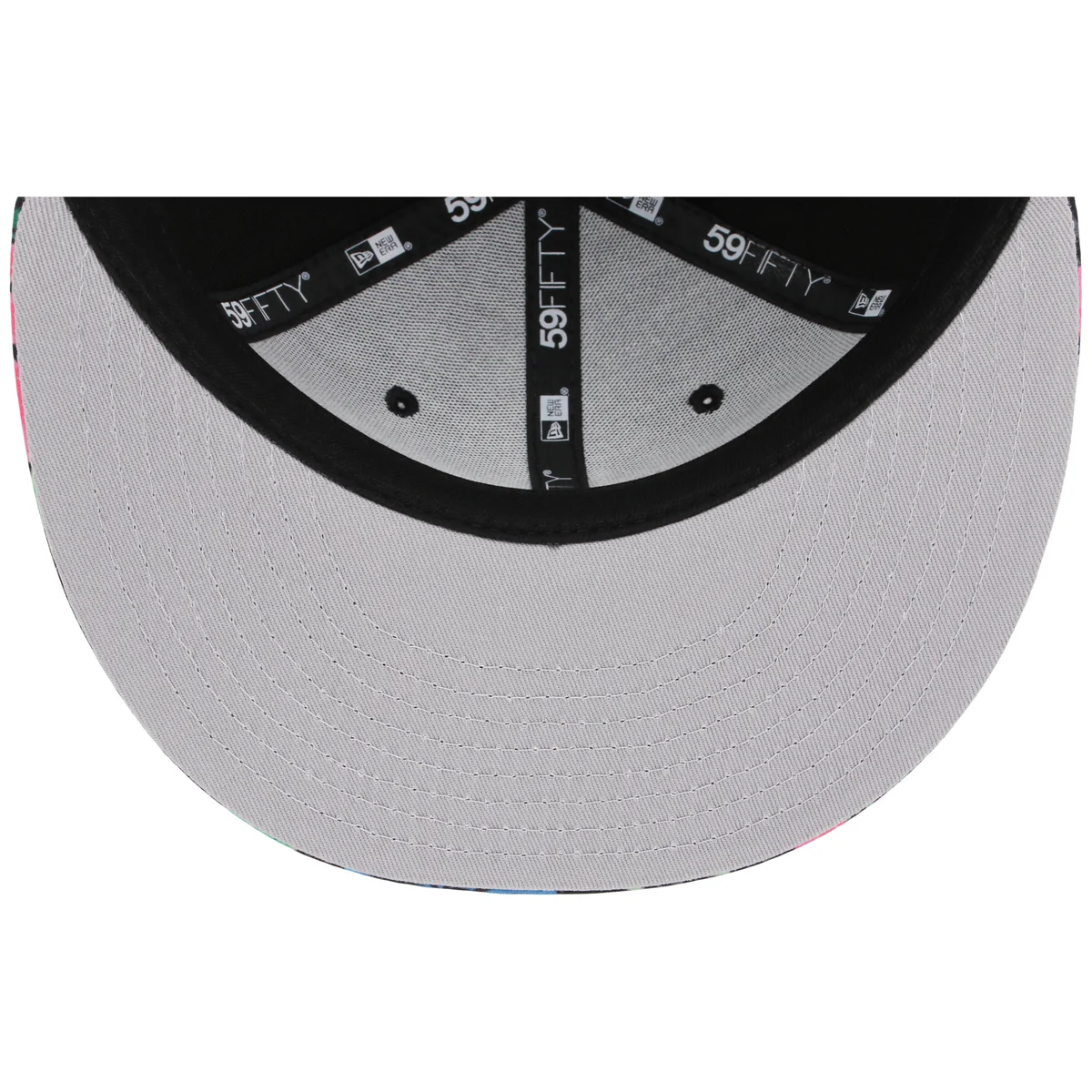 Crown the Country: Dominican Republic New Era 59FIFTY (Black/Floral) 'República Dominicana' back view