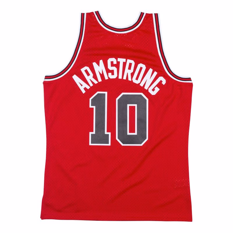 B.J. Armstrong #10 Chicago Bulls 1990-91 Swingman NBA Jersey Red view 2
