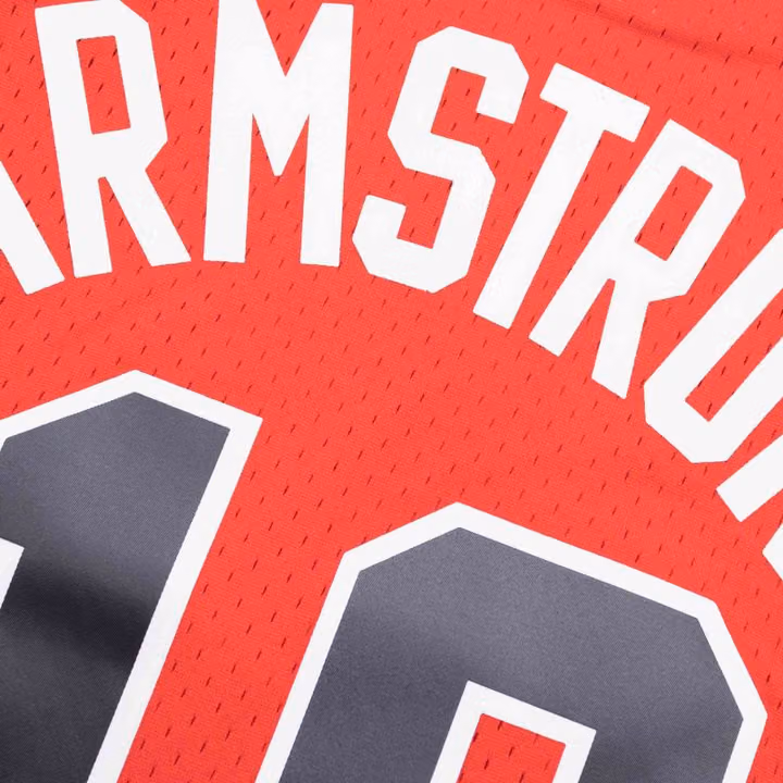 B.J. Armstrong #10 Chicago Bulls 1990-91 Swingman NBA Jersey Red view 4