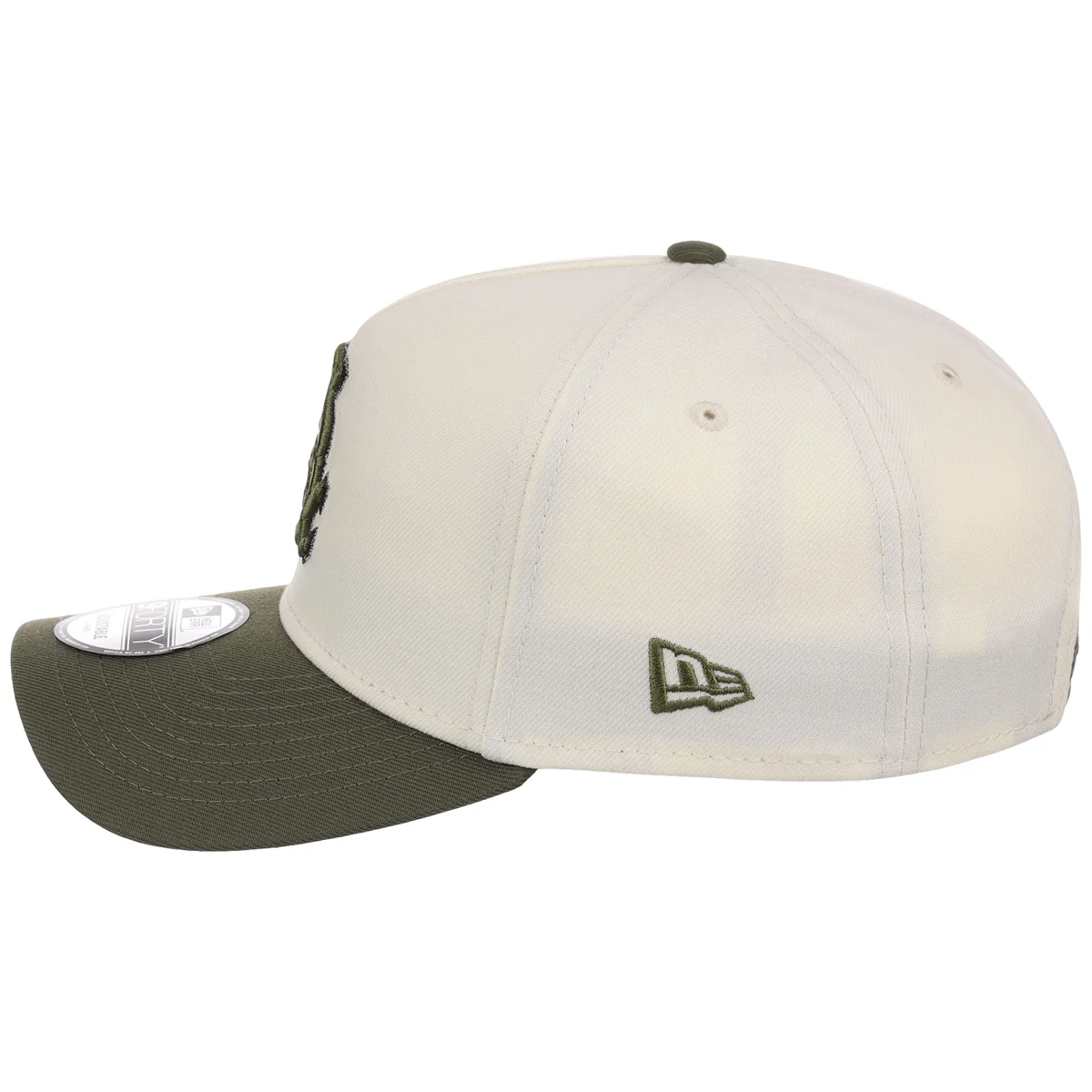 Chicago White Sox MLB Chrome Olive New Era 9FORTY detail view