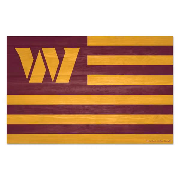 Washington Commanders NFL Americana Wood Sign view 1