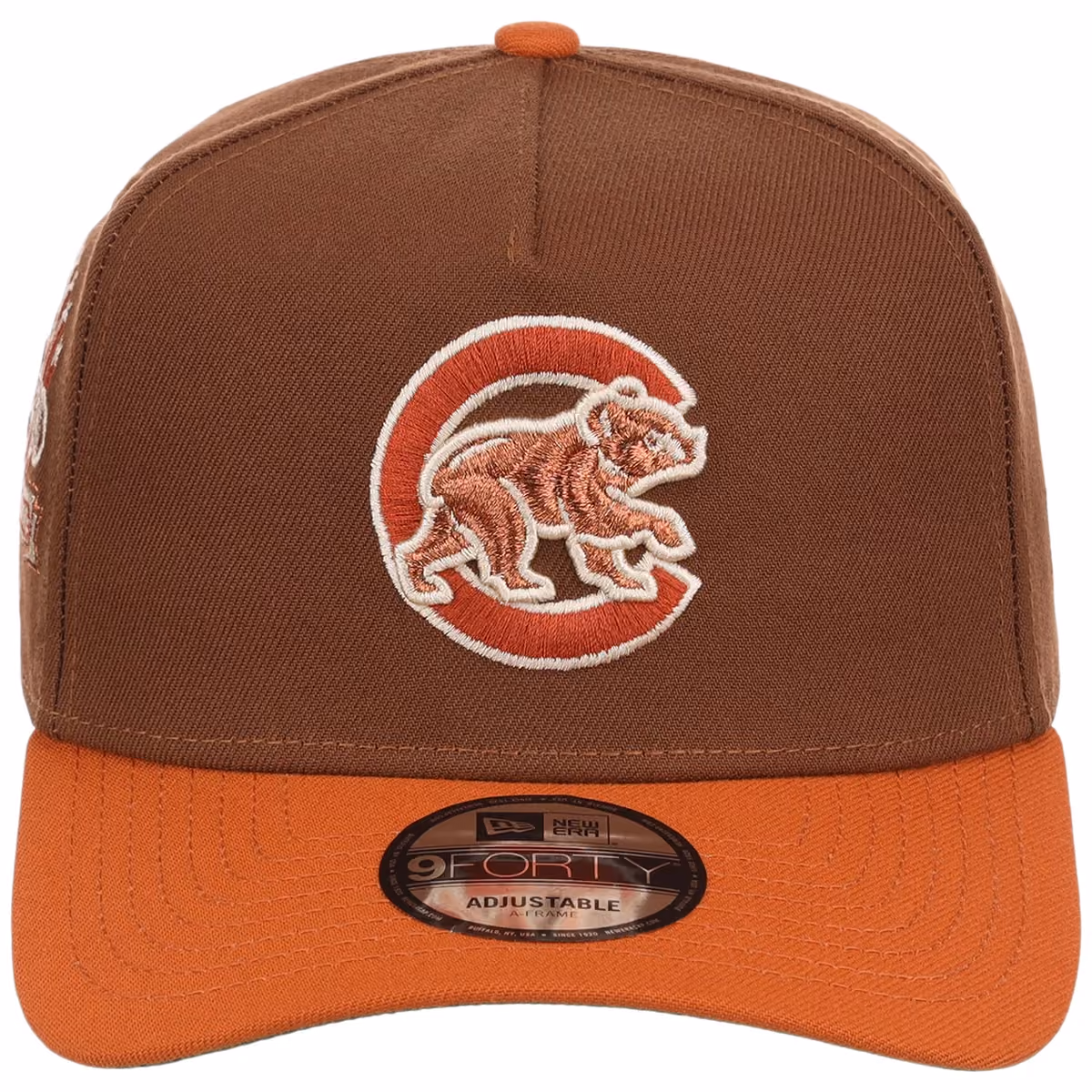 Chicago Cubs MLB Copper Harvest New Era 9FORTY A-Frame detail view