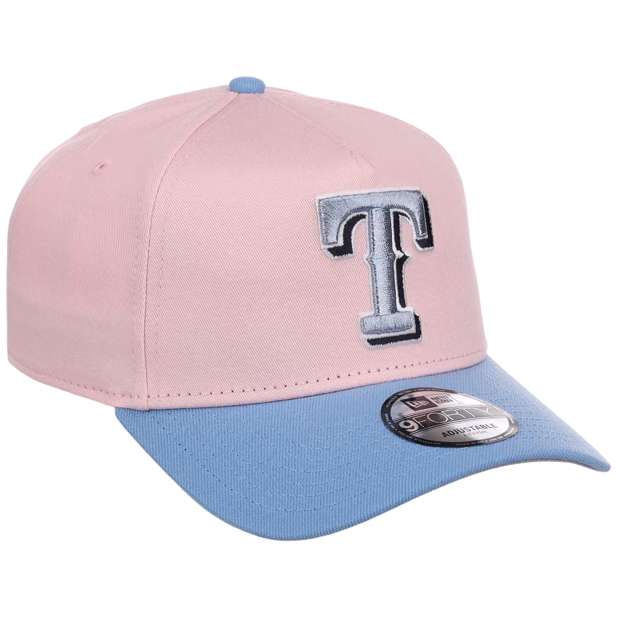 Texas Rangers MLB Pink x Sky FASHION CORE New Era 9FORTY A-Frame front view