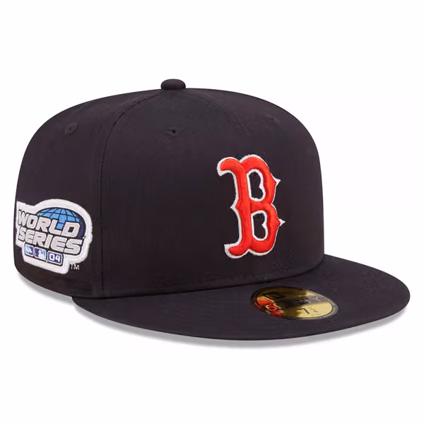 Boston Red Sox 2004 World Series New Era 59FIFTY Fitted MLB Cap Navy product photo
