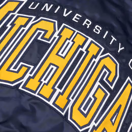 Michigan Wolverines Starter Scout Varsity NCAA Jacket Navy view 4
