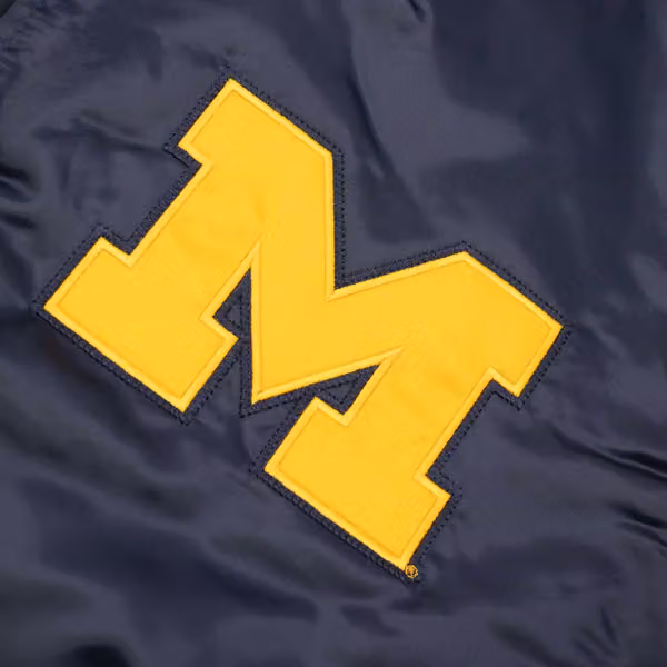 Michigan Wolverines Starter Scout Varsity NCAA Jacket Navy view 3