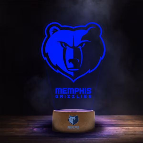 Memphis Grizzlies NBA Team Logo LED Sign view 1
