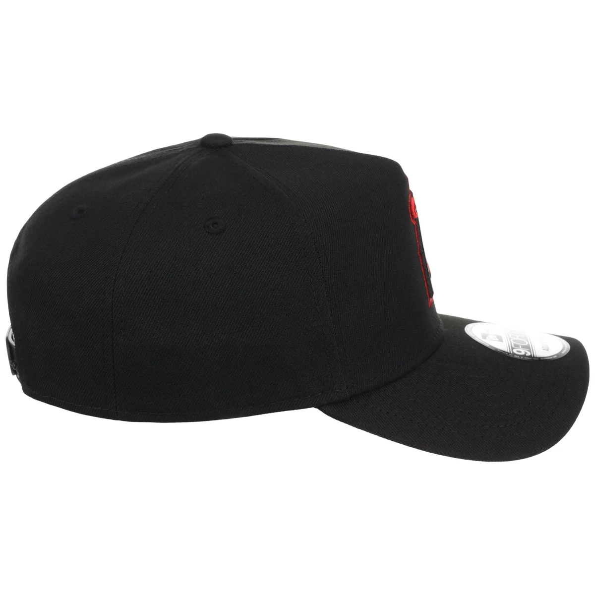 Anaheim Angels MLB Black x Red FASHION CORE New Era 9FORTY A-Frame detail view