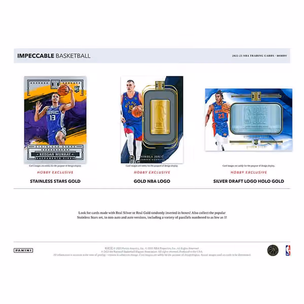 2022/23 Panini Impeccable Basketball NBA Hobby Box view 4