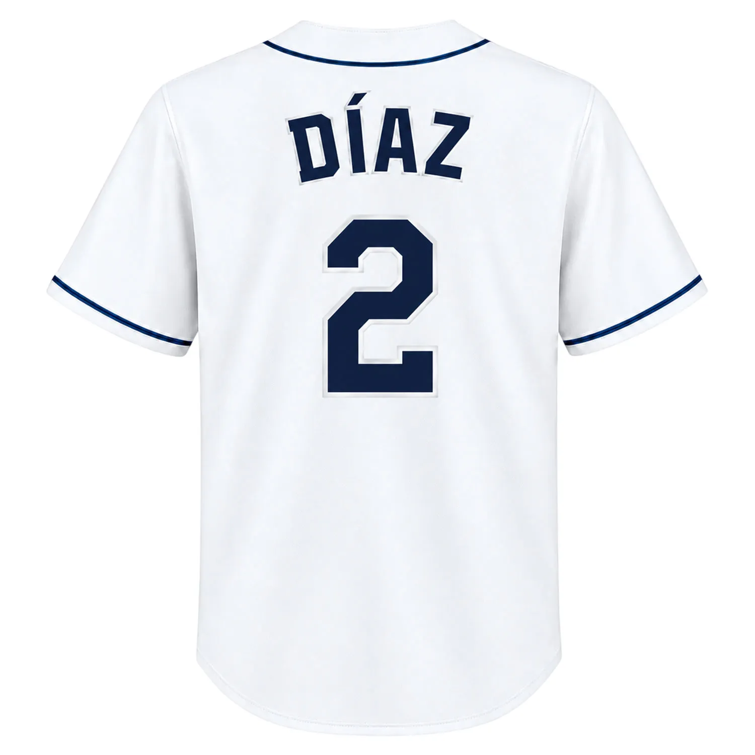 Yandy Diaz White Rays Jersey Bold Fan Style