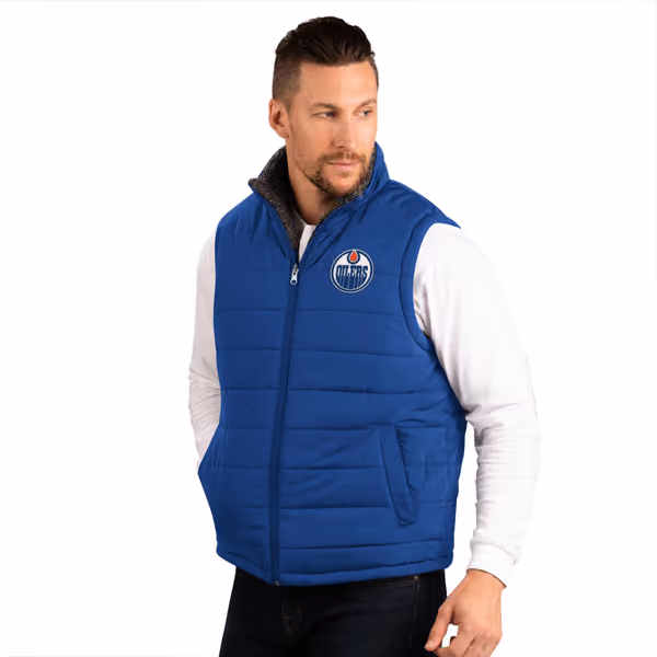 Edmonton Oilers G-III NHL Reversible Sherpa Winter Vest view 2