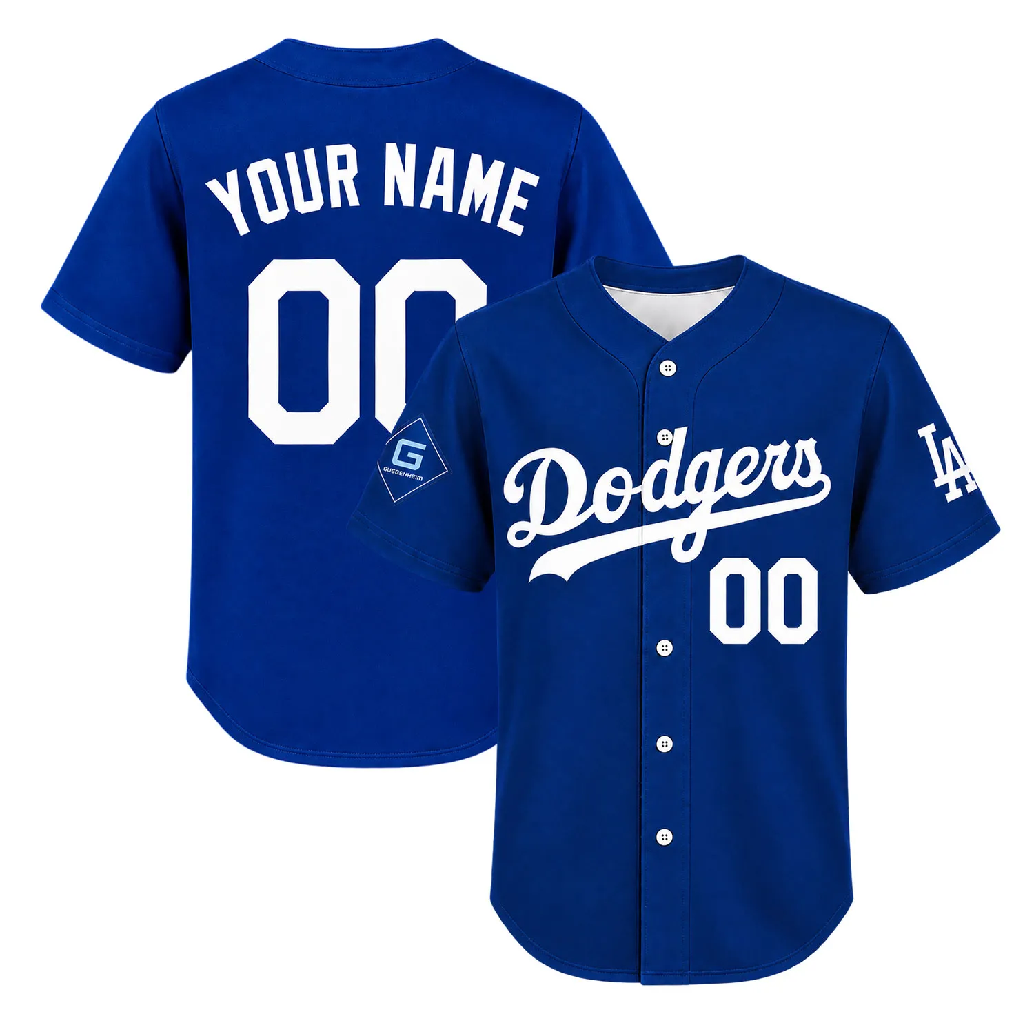 Dodgers Jersey Personalized Name & Number Bold Fan Wear