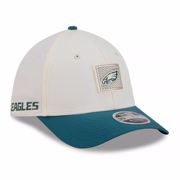 Philadelphia Eagles 2026 NFL Training Camp 39THIRTY Flex Cap Cream/Green product photo