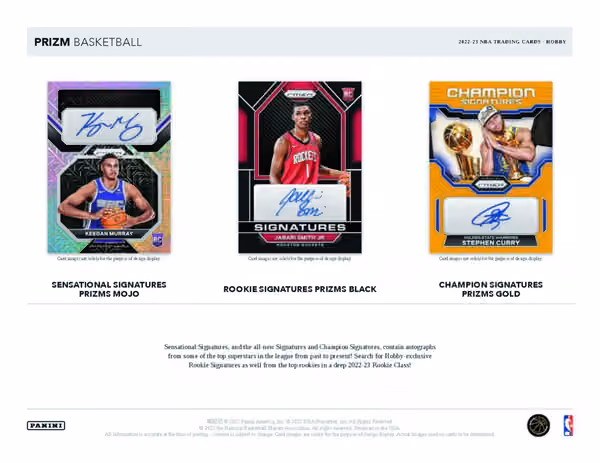 2022/23 Panini Prizm Basketball NBA Hobby Box view 2