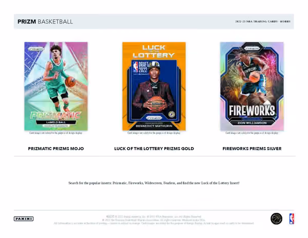 2022/23 Panini Prizm Basketball NBA Hobby Box view 4