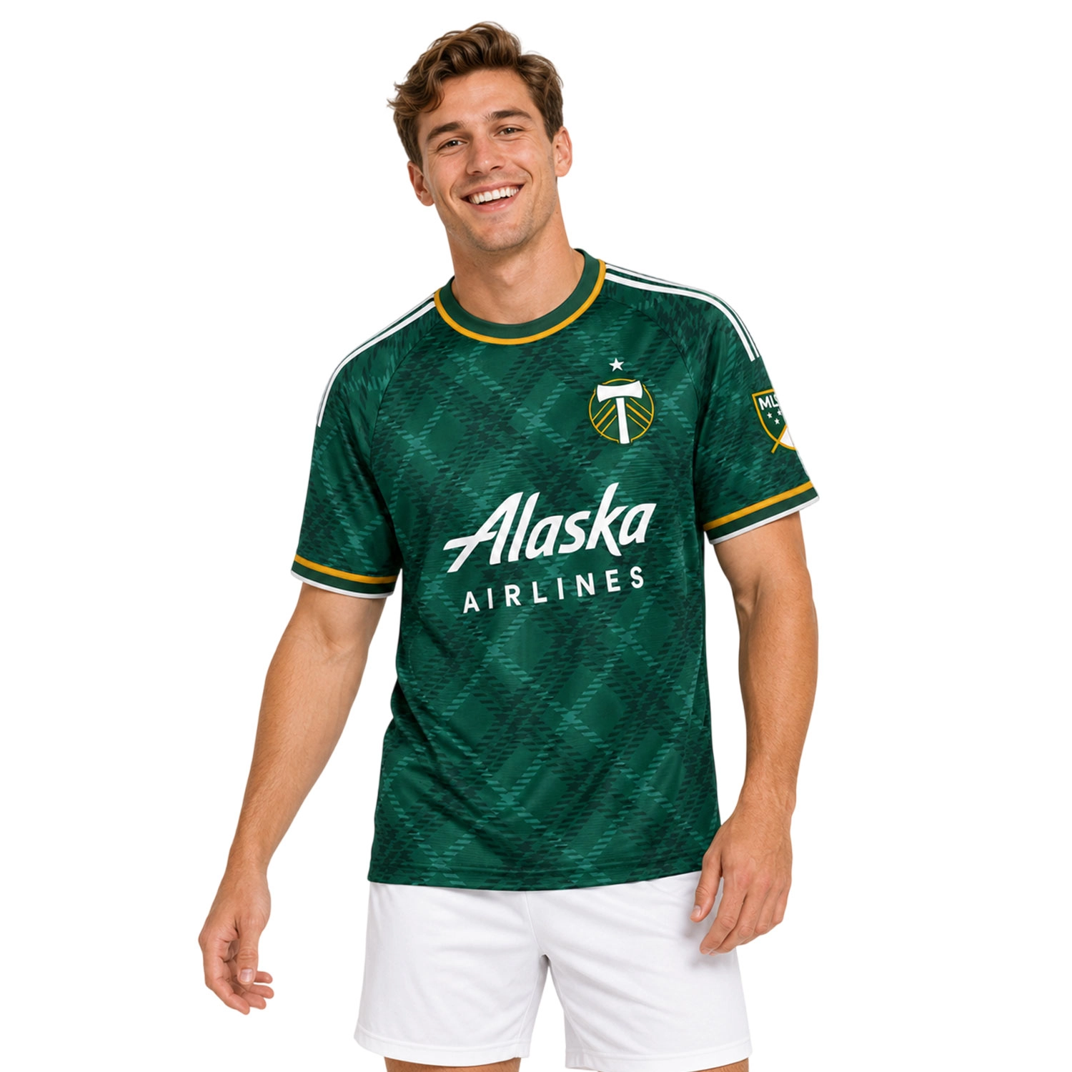 Portland Timbers Home Jersey Brilliant Green Argyle