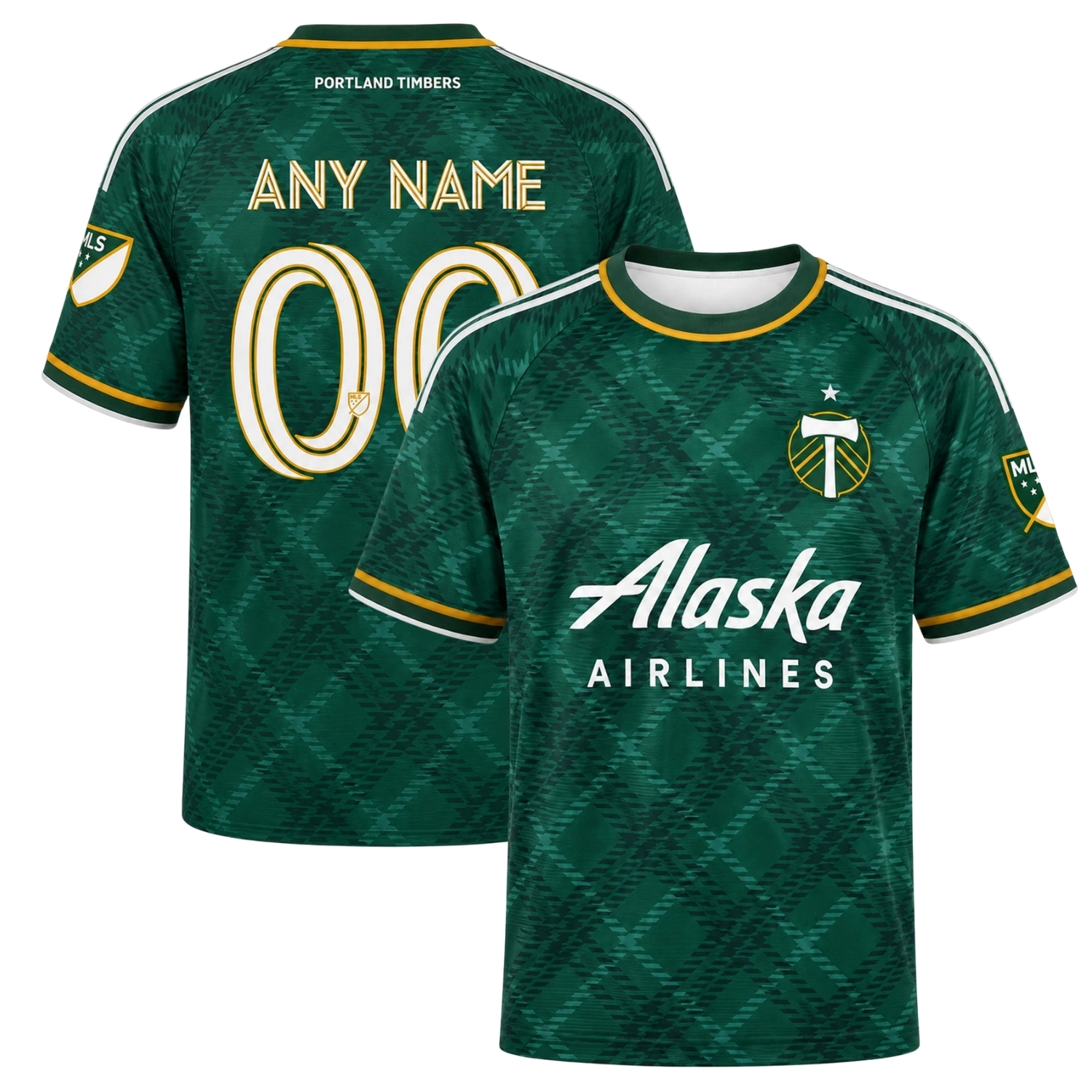 Portland Timbers Home Jersey Brilliant Green Argyle