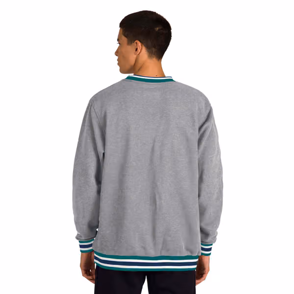 Seattle Mariners Throwback MLB Crew Sweatshirt Gray view 2