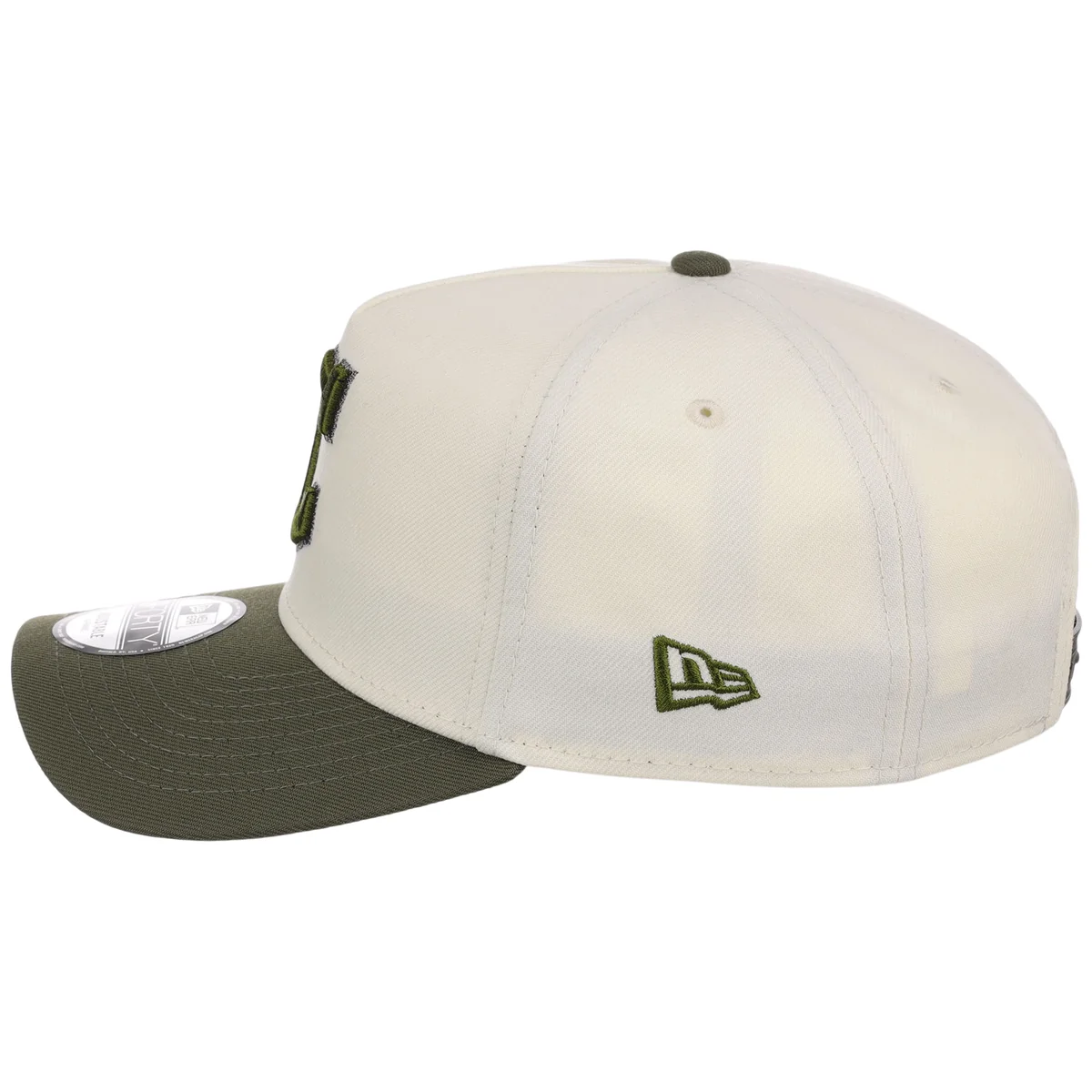 Cleveland Guardians MLB Chrome Olive New Era 9FORTY detail view