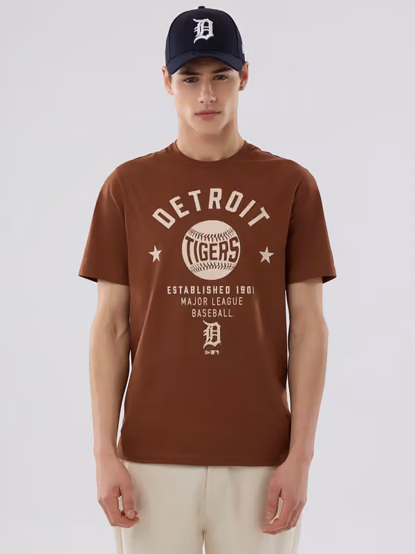 Detroit Tigers Baseball MLB T-Shirt Brown view 1