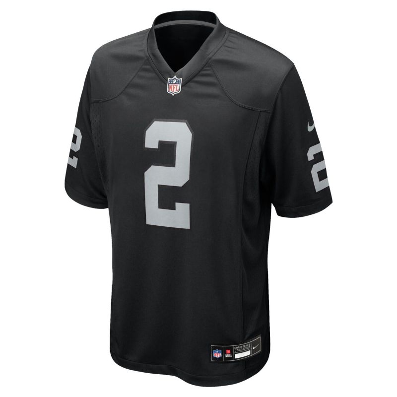 Ashton Jeanty #2 Las Vegas Raiders Nike Game NFL Jersey Black view 2
