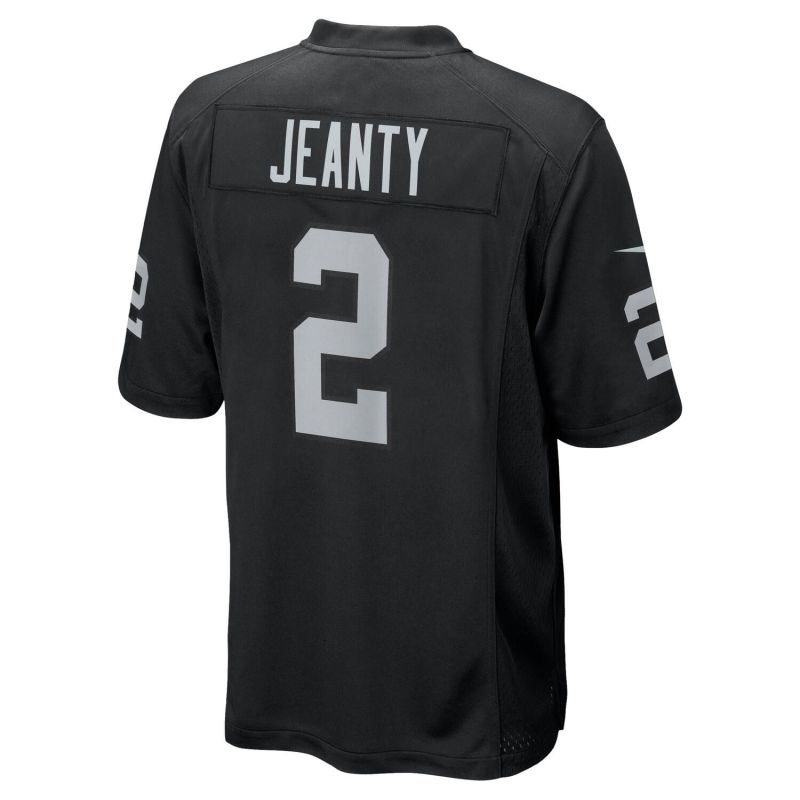 Ashton Jeanty #2 Las Vegas Raiders Nike Game NFL Jersey Black view 3