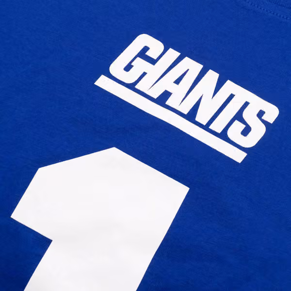 Malik Nabers #1 New York Giants Player NFL T-Shirt Blue view 5