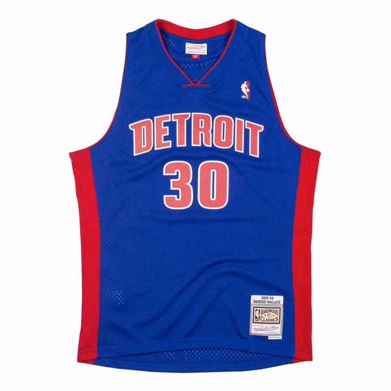 Rasheed Wallace #30 Detroit Pistons 2003-04 Swingman NBA Jersey Blue view 1