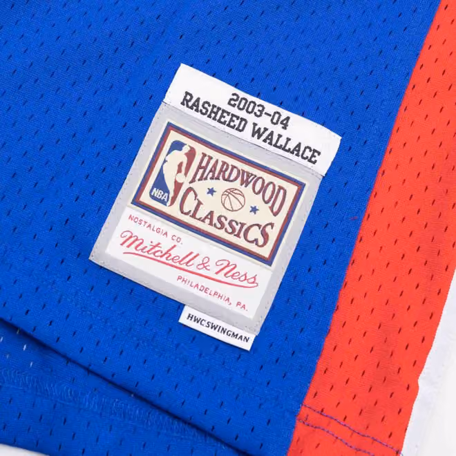 Rasheed Wallace #30 Detroit Pistons 2003-04 Swingman NBA Jersey Blue view 3