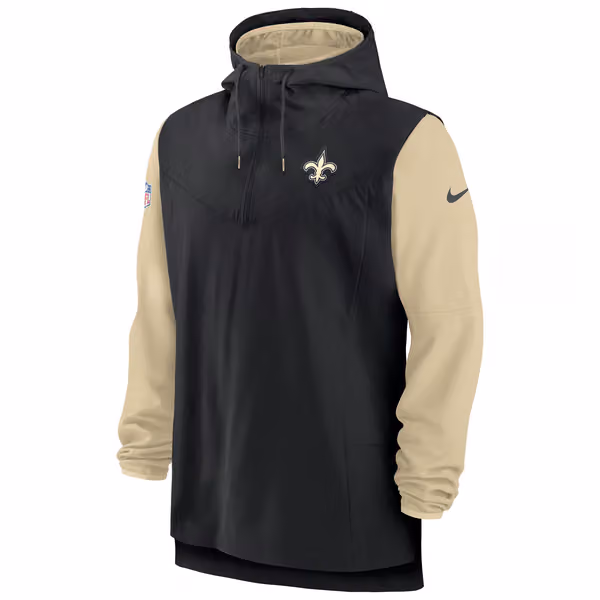 New Orleans Saints On-Field 2022 NFL Sideline Nike Lightweight Player Jacket view 2