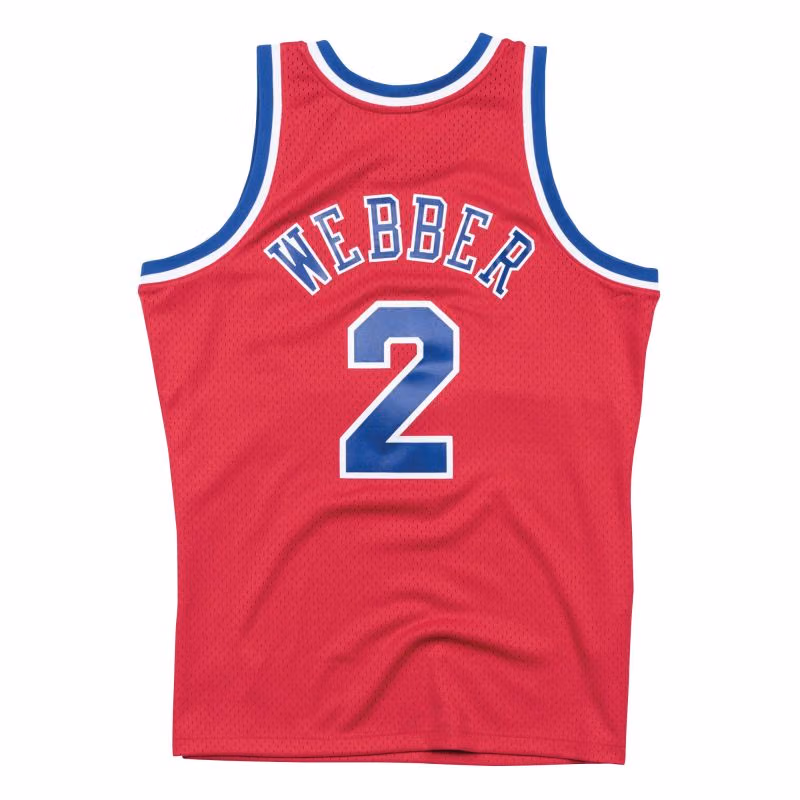 Chris Webber #2 Washington Bullets 1994-95 Swingman NBA Jersey Red view 2