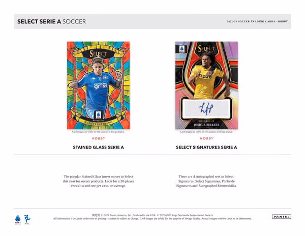 2022/23 Panini Select Serie A Soccer Hobby Box view 3
