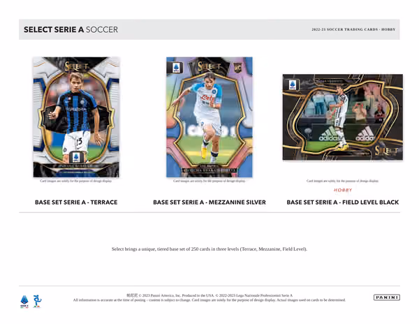 2022/23 Panini Select Serie A Soccer Hobby Box view 2