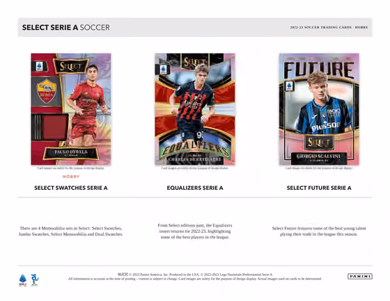 2022/23 Panini Select Serie A Soccer Hobby Box view 4