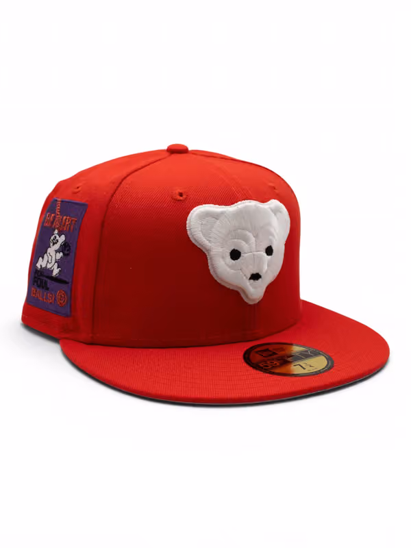 Chicago Cubs Be Alert For Foul Balls 59FIFTY Fitted MLB Cap Red product photo