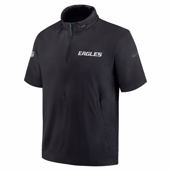 Philadelphia Eagles 2024 NFL Sideline Nike Lightweight Coach Jacket Black view 2