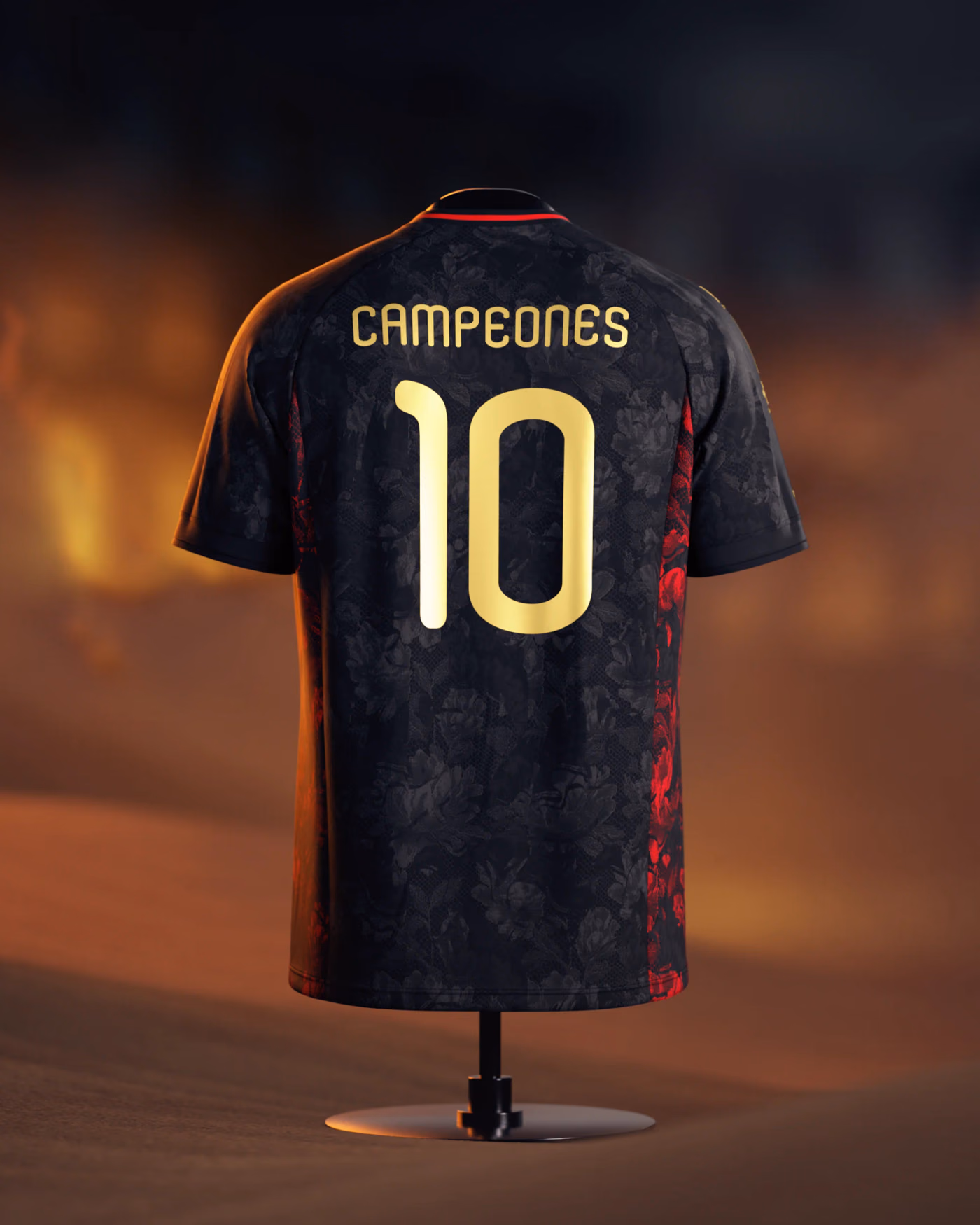 Jersevo Custom Personalized Spain 2010 Champions Jersey back view