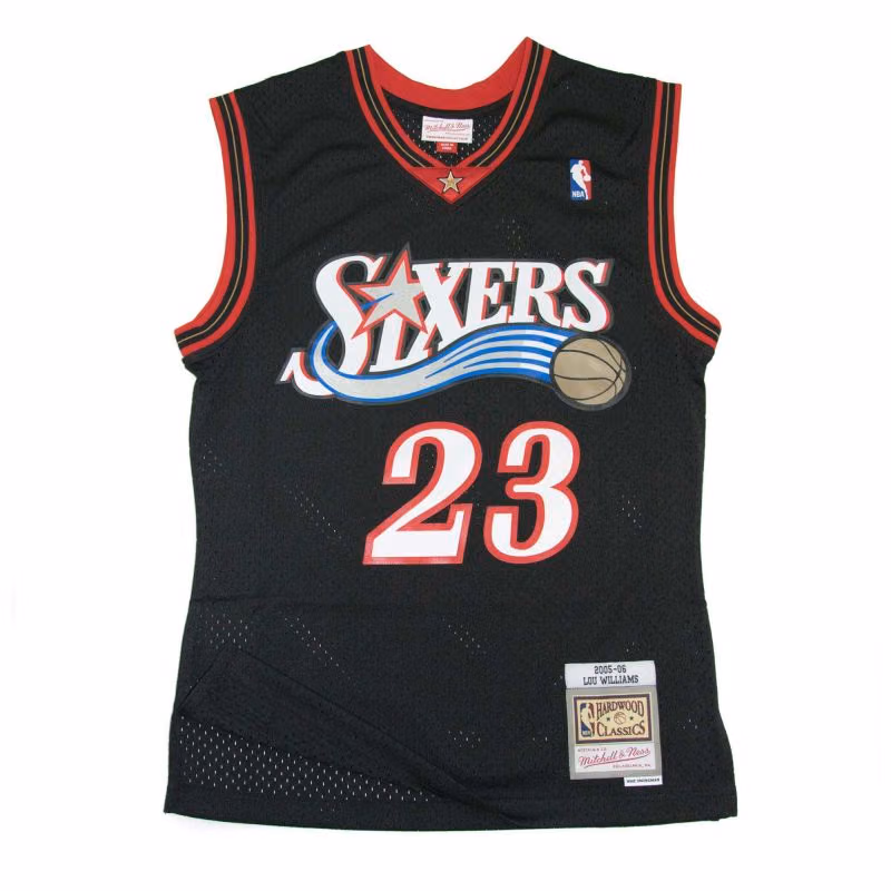 Lou Williams #23 Philadelphia 76ers 2005-06 Mitchell & Ness Swingman NBA Jersey Black view 1