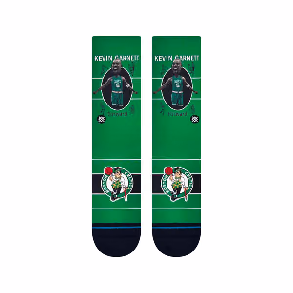 Kevin Garnett Boston Celtics Big Head Stance Crew Socks view 2