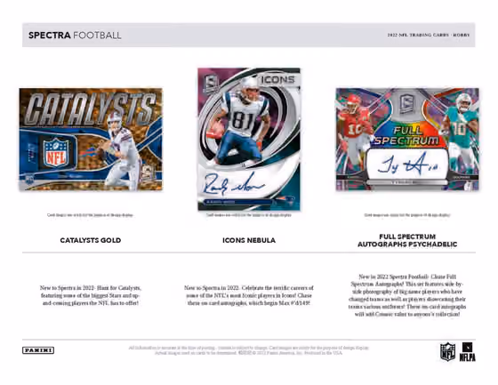 2022 Panini Spectra Football NFL Hobby Box view 3