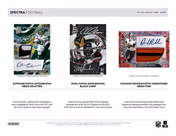 2022 Panini Spectra Football NFL Hobby Box view 4