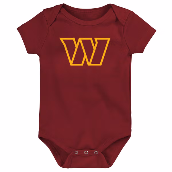 Washington Commanders Game On Creeper NFL Infant Bodysuit Set (3-Piece) view 2