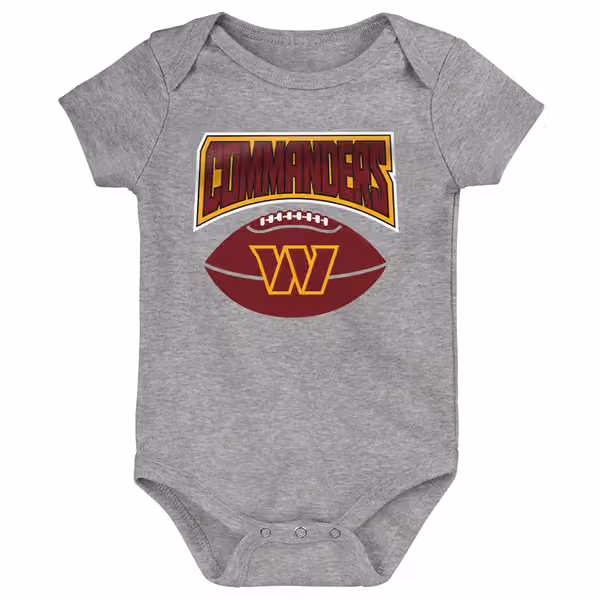 Washington Commanders Game On Creeper NFL Infant Bodysuit Set (3-Piece) view 4