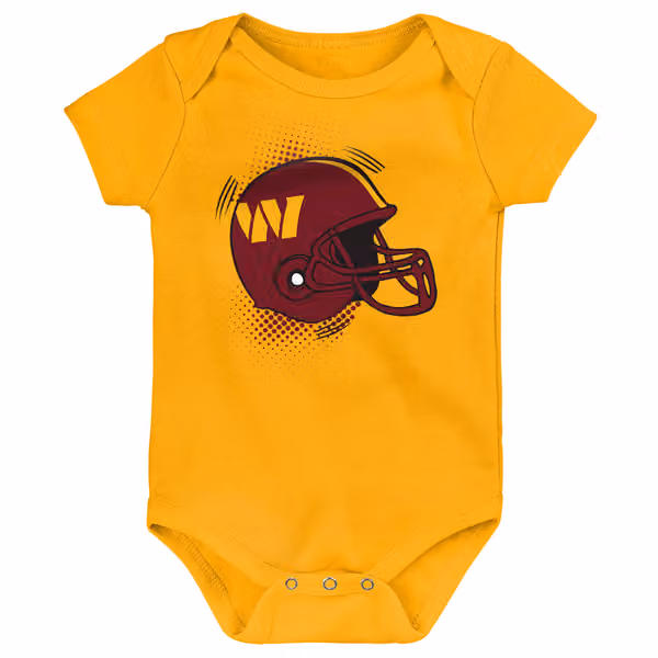 Washington Commanders Game On Creeper NFL Infant Bodysuit Set (3-Piece) view 3