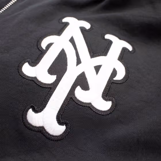 New York Mets 2026 MLB Authentic Dugout Bomber Jacket Black view 4