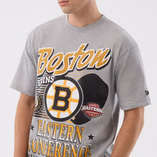 Boston Bruins Sport Classics Oversized NHL T-Shirt Gray view 4