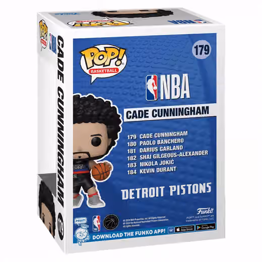 Funko POP! #179 Cade Cunningham Detroit Pistons Vinyl NBA Figure view 2