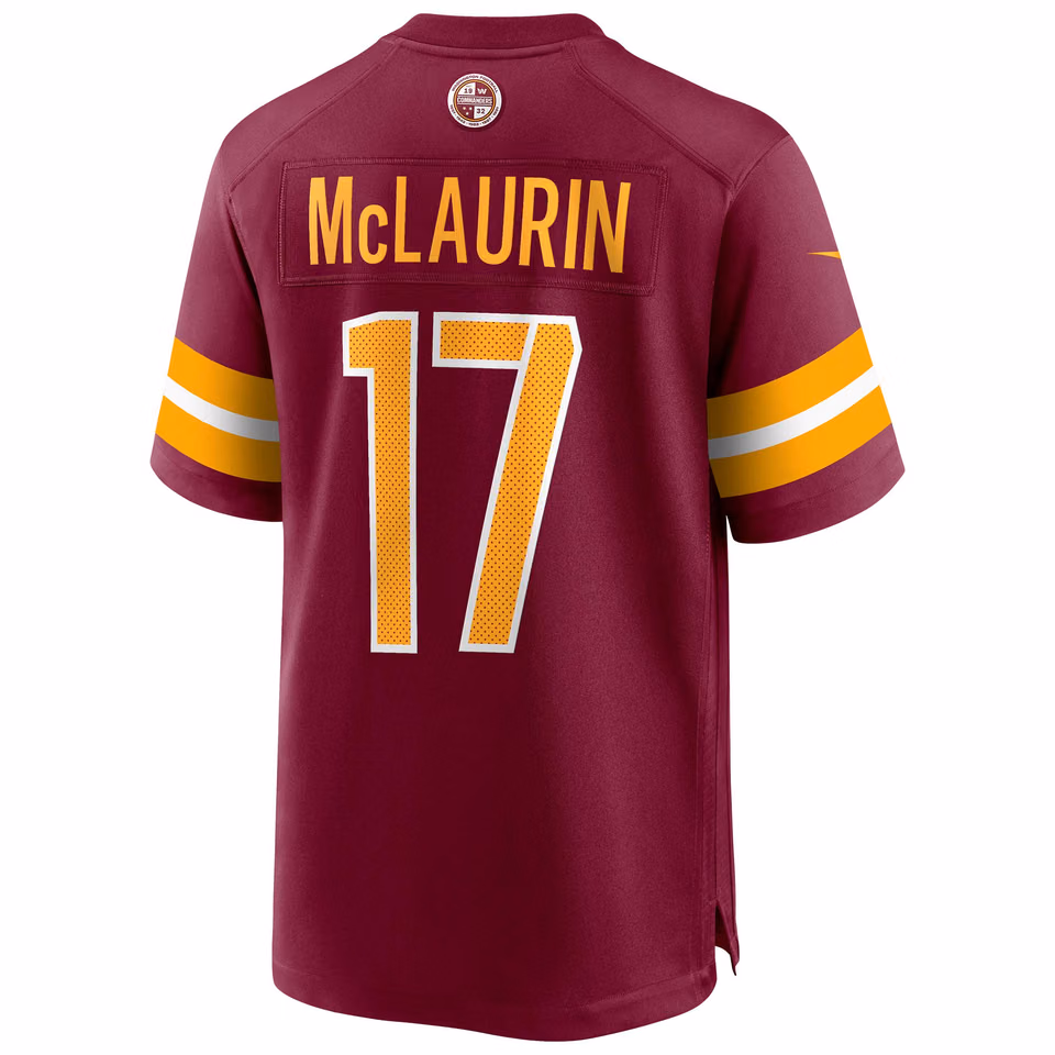 Terry McLaurin #17 Washington Commanders Nike Game NFL Jersey Burgundy view 3